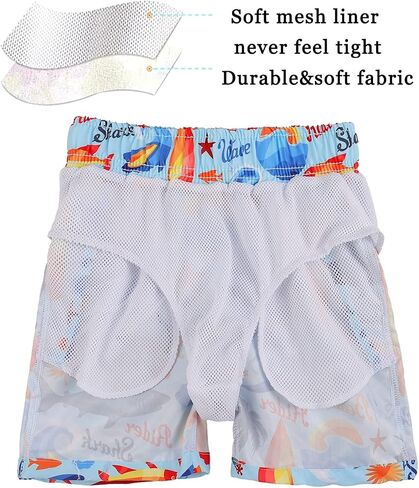 Boys Swim Trunks with Mesh Lining Quick Dry Beach Board Shorts Bathing Suit Swimwear for Kids Toddler in Saudi Arabia