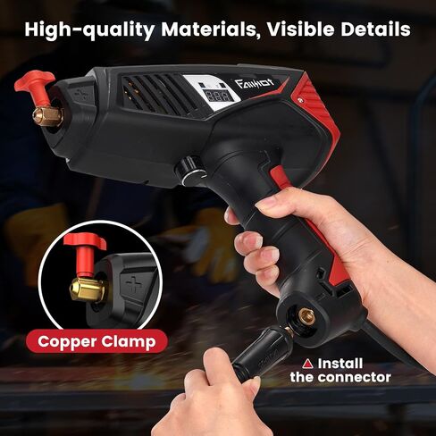 110V Handheld Welding Machine, 20-250Amp Portable ARC Welder Hand Held Welder Machine, LCD Display/IGBT Inverter/Rotary Button Adjustment, Stick Welder Gun Kit Fits for 3/32"-1/8" Welding Rods in Saudi Arabia