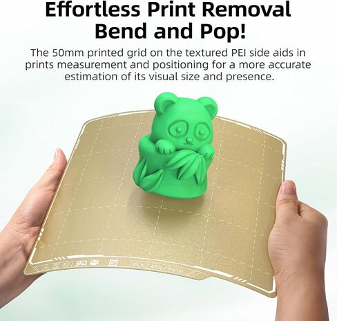 BIQU CryoGrip™ Panda Build Plate for Bambu-lab X1C X1E P1S P1P A1, Room Temp Cold Printing, Double-Sided Textured Spring Steel Sheet, 257x257mm, 1 Piece, Grey in Saudi Arabia