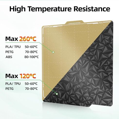 BIQU CryoGrip™ Panda Build Plate for Bambu-lab X1C X1E P1S P1P A1, Room Temp Cold Printing, Double-Sided Textured Spring Steel Sheet, 257x257mm, 1 Piece, Grey in Saudi Arabia