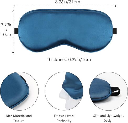 Silk Sleep Eye Mask 3PCS Side Sleeper Eye Covers, Blocking Light Eyes Mask, Sleep Eye Masks with Adjustable Strap, Silk Face Mask Sleep, Comfortable Blindfold Eyeshade for Women Men Traveling Airplane in Saudi Arabia