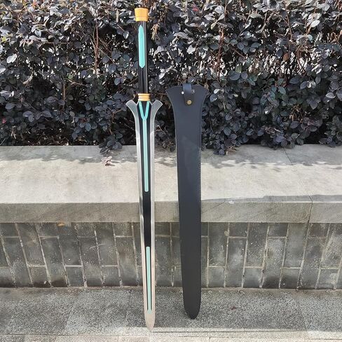 سيف Kirito Elucidator الأسود مقاس 40.6 بوصة من أجل الدعائم التنكرية والهدايا ومجموعة الإصدار 3 in Kuwait