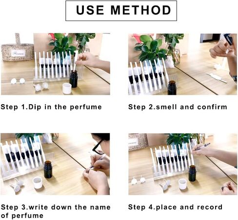 Bettli Perfume Paper Perfume Test Strips 200 pcs Disposable White for Aromatherapy Fragrance Tester Strips Essential Oil Scent in Kuwait
