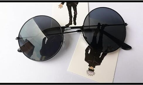 Gojo Satoru Glasses With Blindfold Anime Black Round Sunglasses Eye Patches Props Gojo Cosplay Costume Accessory in Saudi Arabia