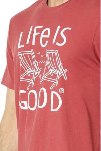 Life is Good AT The Beach Chairs Short Sleeve Crusher-Lite™ Tee in Saudi Arabia