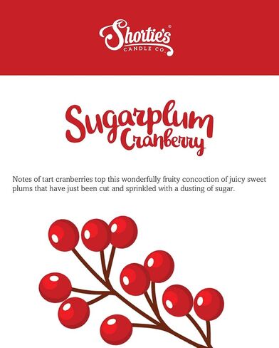 شمعة الصويا الطبيعية المعطرة بالتوت البري من Sugarplum، زيوت عطرية أساسية، 100% فول الصويا، خالية من الفثالات والبارابين، حرق نظيف، 9 أونصة. in Kuwait