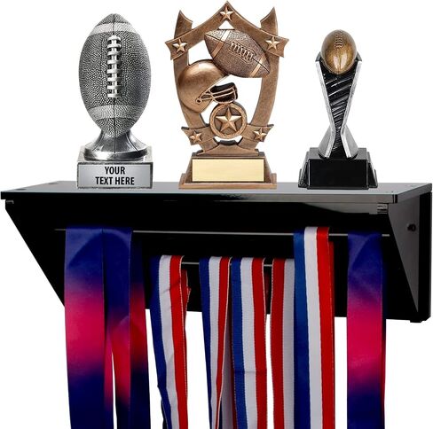 Medal display stand，Acrylic Medal Hanger and Trophy Rack, Black Medal Hanger Display Rack with Shelves, Medal Rack, Competition Medal Trophy Display Rack for Displaying Your Hard Won Achievements. in Saudi Arabia