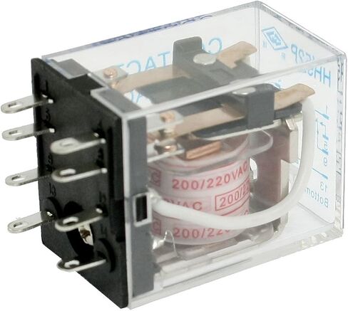 uxcell® HH52P Coil 8 Pin General Power Relay, DPDT, 5 A, 240 VAC, 28 VDC, AC,200/220V in Saudi Arabia