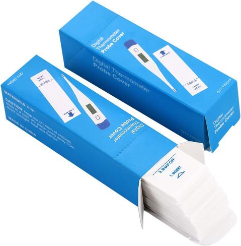 Healifty 200Pcs Thermometer Covers for Digital Thermometers, Disposable Probe Covers, Oral Thermometer Sleeves for Oral Ear Recta Thermometer in Saudi Arabia