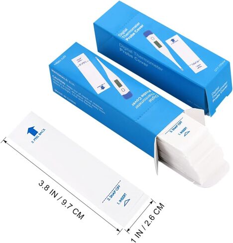 Healifty 200Pcs Thermometer Covers for Digital Thermometers, Disposable Probe Covers, Oral Thermometer Sleeves for Oral Ear Recta Thermometer in Saudi Arabia