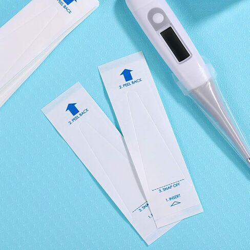 Healifty 200Pcs Thermometer Covers for Digital Thermometers, Disposable Probe Covers, Oral Thermometer Sleeves for Oral Ear Recta Thermometer in Saudi Arabia