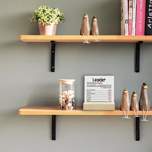 Leader Appreciation Gifts Leader Nutrition Facts Ceramic Decorative Sign Keepsake Thank You Gifts for Leader Boss Mentor Ceramic Desk Sign Plaque with Wooden Stand for Home Office Decor in Kuwait