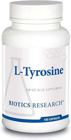Biotics Research L Tyrosine 500 Milligram, Mood and Memory Support, Supports Overall Relaxation Response, Supports Thyroid Function. 100 Capsules in Saudi Arabia