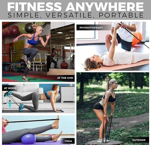 Rieko Pull Up Assistance Bands Set of 5, Heavy Duty Workout Resistance Bands, Exercise Assist Fitness Bands for Working Out, Pull Up Bands for Body Stretching and Muscle Training with Carry Bag in Saudi Arabia