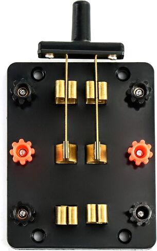 QWORK Educational Double Pole Cutter Switch, Double Throw Electrical Switch, 4 Pack Premium Electrical Switches with Excellent Safety and Durability for Multiple Applications in Saudi Arabia