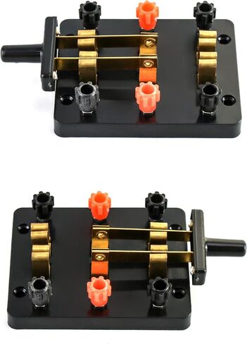 QWORK Educational Double Pole Cutter Switch, Double Throw Electrical Switch, 4 Pack Premium Electrical Switches with Excellent Safety and Durability for Multiple Applications in Saudi Arabia