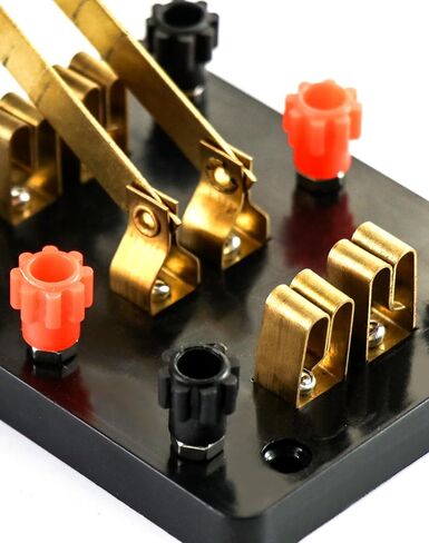 QWORK Educational Double Pole Cutter Switch, Double Throw Electrical Switch, 4 Pack Premium Electrical Switches with Excellent Safety and Durability for Multiple Applications in Saudi Arabia