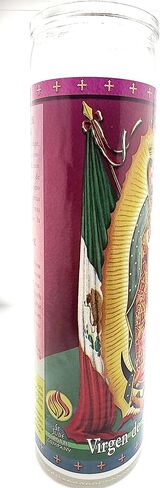 Generic Virgen De Guadalupe Prayer Candle-Long Lasting, Premium Wax- Our lady of Guadalupe Candle -Devotional Candle, Religious candle, and Spritual Devotional, White in Saudi Arabia