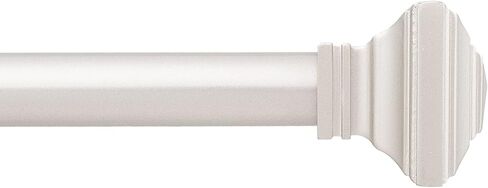 قضيب ستارة نافذة مزخرف قياسي من Kenney AZ71879 Ciara Square End، طول قابل للتعديل 48-86 بوصة، لمسة نهائية من النيكل المصقول، أنبوب فولاذي بقطر 5/8 بوصة in Kuwait