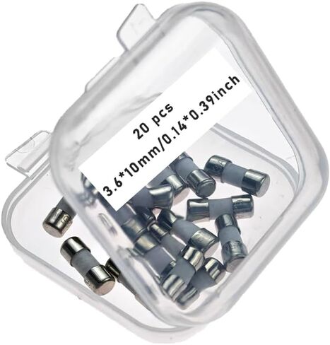 5A، F5A، 5A Fuse، F5A Fuse، 5A250V، F5A250V، 5A Mini Fuse، F5A 250V Fuse، Fast-Blow Mini Ceramic Fuse 3.6 * 10mm (0.14 * 0.39in) (20 قطعة) in Saudi Arabia