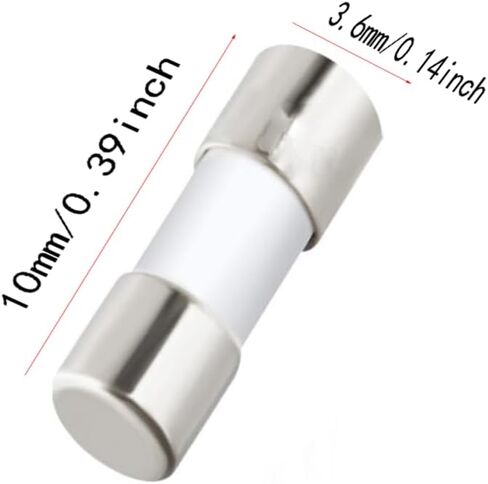 5A، F5A، 5A Fuse، F5A Fuse، 5A250V، F5A250V، 5A Mini Fuse، F5A 250V Fuse، Fast-Blow Mini Ceramic Fuse 3.6 * 10mm (0.14 * 0.39in) (20 قطعة) in Saudi Arabia