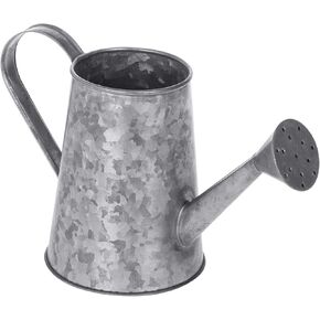 MyGift 5 Inch Mini Rustic Galvanized Metal Decorative Vase in Vintage Style Watering Can Design for Dried Flowers and Artificial Plants - Handcrafted in India