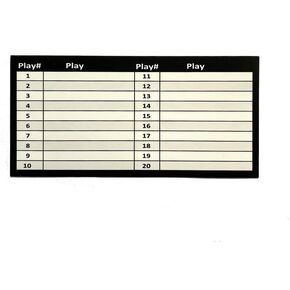 Playbook Wristband Inserts Wrist Coach Play Cards Sheets