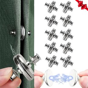 10 Pairs Strong Magnetic Curtain Clips, Curtain Magnets Closure Keep Curtain Closed, Magnetic curtain clips with Back Tack Prevent Lights Leaking, Curtain Weights Magnets for Home Bedroom Office Patio