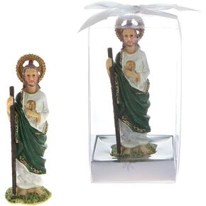 Religious Keepsake - Set of 12 Saint Jude San Judas Tadeo Figurine Statue Favors