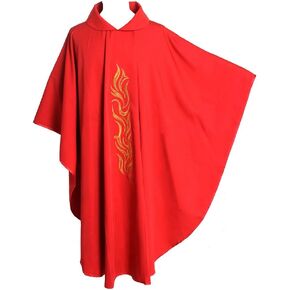 BLESSUME Church Priest Red Chasuble Vestments