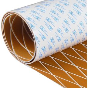 OCEANBROAD Self-Adhesive 96''x25'' Diamond Pattern Boat Flooring EVA Foam Marine Boat Decking Sheet Non-Slip Mat for Jon Motor Boats Yacht Helm Pad RV Floor, Brown with White Seam Lines
