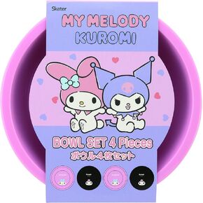 Skater P6P-A Bowl, Set of 4, Plastic, 6.1 inches (15.5 cm), My Melody Chromi, Sanrio, Made in Japan