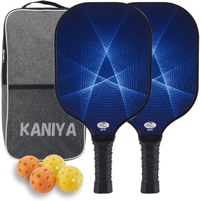 Pickleball Paddles Set of 2,Fiberglass Pickle Ball Paddle ergonomic Pickleball rackets for both men and women,a gift for beginners and adults