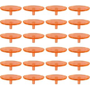 100 Pack Golf Ball Marker - Plastic Transparent Golf Ball Position Marker, Impact Resistant., Apply to Golf Training (24mm, Orange)