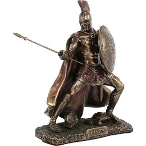 Veronese Design Hector Trojan Prince Warrior of Troy Holding Spear and Shield Statue