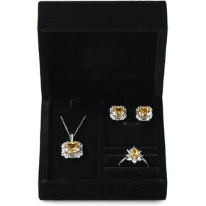 3 in 1 Velvet Jewelry Set Box, Jewelry Gift Boxes Necklace Box Ring Earring Necklace Gift Box,Velvet Ring Box Earring Box Ring Jewelry Box Earring Jewelry Box Jewelry Storage Case(Grey)