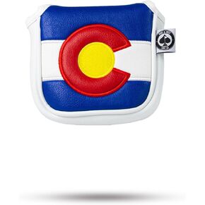 Pins & Aces Colorado Tribute Premium Golf Club Head Cover - Premium, Hand-Made Leather Headcover - CO Flag Styled, Tour Quality Golf Club Cover - Style & Customize Your Golf Bag