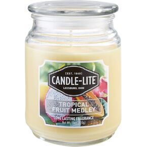 CANDLE-LITE Scented Ocean Blue Mist Fragrance, One 18 oz. Single-Wick Aromatherapy Candle with 110 Hours of Burn Time, Light Color (Individual Box)