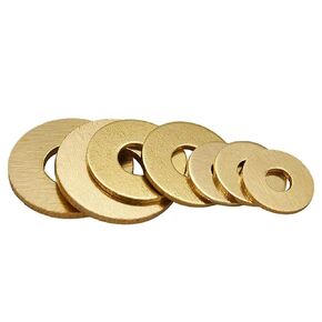 M8*16 * 1mm Brass Flat Washers - Reliable Screw Fasteners and Essential Hardware Fittings, 10 PCS
