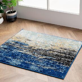 nuLOOM Katharina Abstract Motif Accent Rug, 2' x 3', Blue, Rectangular, 0.35" Thick