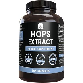 Pure Original Ingredients Hops Extract (365 Capsules) No Magnesium Or Rice Fillers, Always Pure, Lab Verified