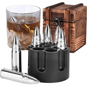 EooCoo Fathers Day Anniversary Birthday Gifts, Whiskey Stones Gift Set, Mens Gifts Ideas, Whiskey Gifts for Men, Man Cave Stuff Cool Gadgets, Gifts for Him Boyfriend, Reusable Ice Cubes