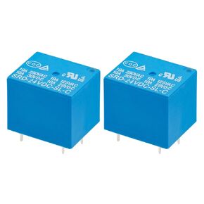 6Pcs PCB Power Relay SRD-24VDC-SL-C, DC 24V Coil, 10A 250VAC, SPDT, 5 Pin, for Household Appliance Boards (6)