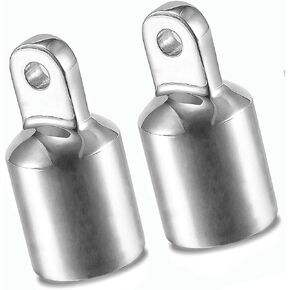 2PCS Pipe Eye End Cap ，316 Stainless Steel Bimini Top Eye End / Canopy Tube End Marine Boat Yacht External Fitting Hardware (Size:1 1/4inch)