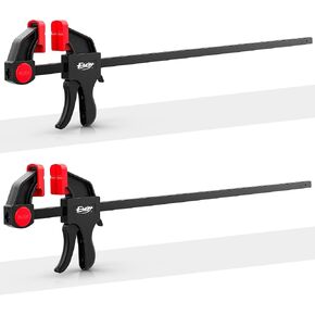 24" Bar Clamps for Woodworking, Medium 170 lbs One-Handed Spreader/Clamp, Light-Duty Quick-Clamp F Wood Clamps Set for Hand Wood Working Crafts Grip Gluing - 2 Pack