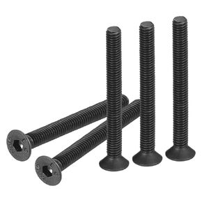 M3-0.5x8mm Flat Head Socket Cap Screws, 20 Pack Hex Socket Flat Head Screws Carbon Steel Black Oxide, Full Thread, Countersunk Bolts