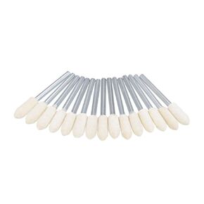 uxcell 3mm Wool Felt Mounted Points Tapered Polishing Bits Burrs Buffing Wheels 5 Pcs