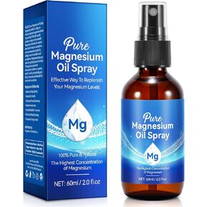 Pure Magnesium Oil Spray - 100% Natural Magnesium Spray – Magnesium Spray for Feet and Body - Topical Magnesium Spray