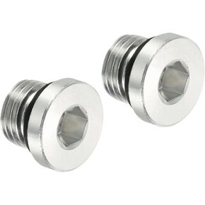 PATIKIL 1-1/16-12UNF Internal Hex Head Pipe Fitting Plug, Male Thread 45# Steel Socket Plug with Sealing Ring for Terminate Pipe Ends