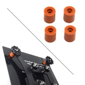 5PCS Black Heat Bed Silicone Leveling Column + 10PCS Glass Bed Spring Turn Clips for 3D Printer (Black)